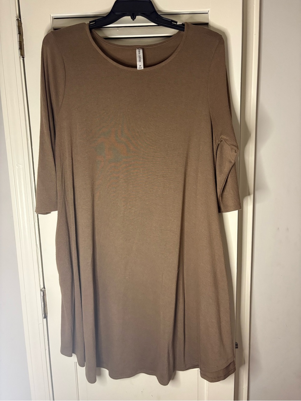 Zenana Outfitters Brown Swing Tunic Dress